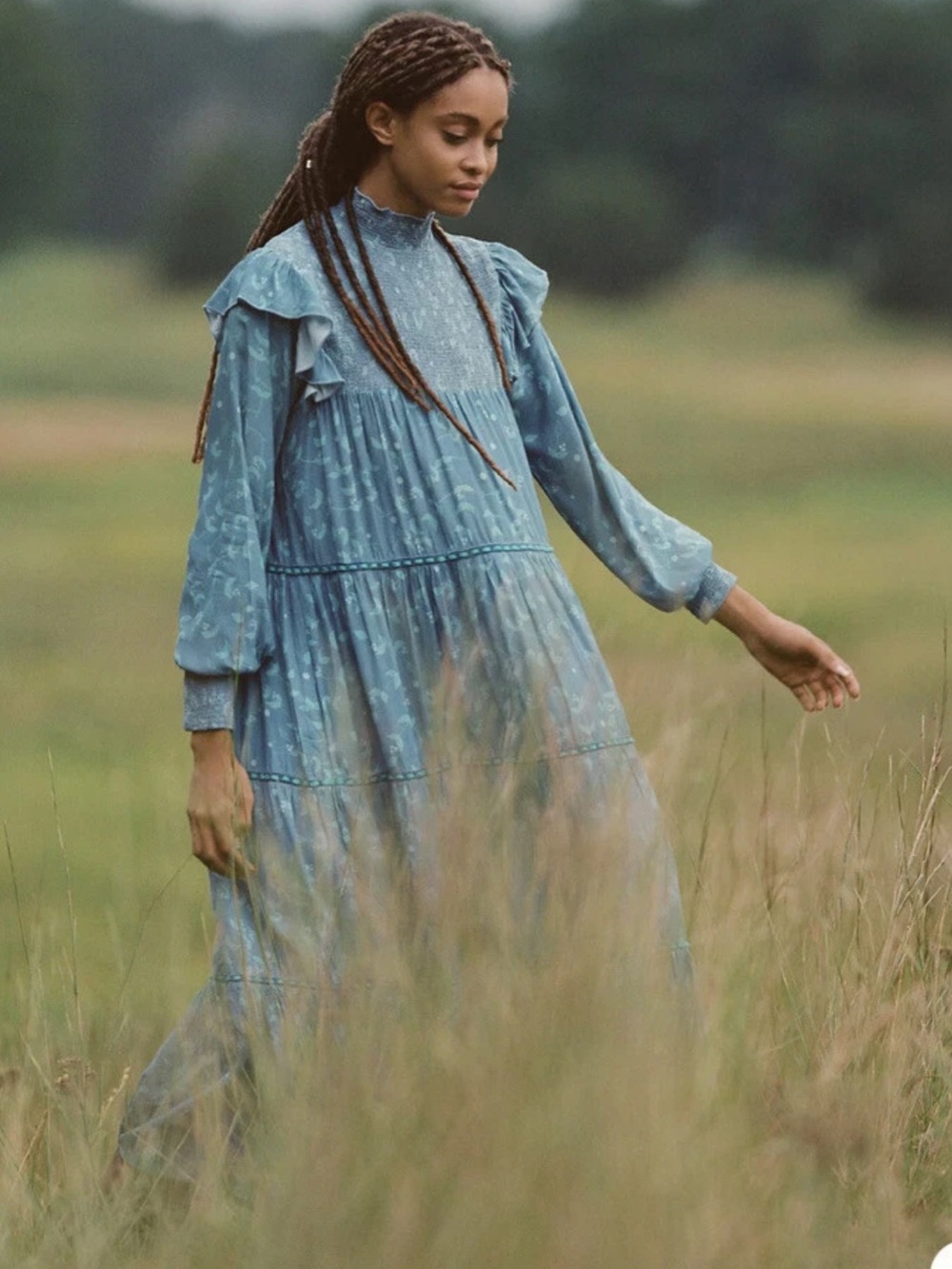 Anthropologie Bl-nk Laura Tiered Maxi Dress